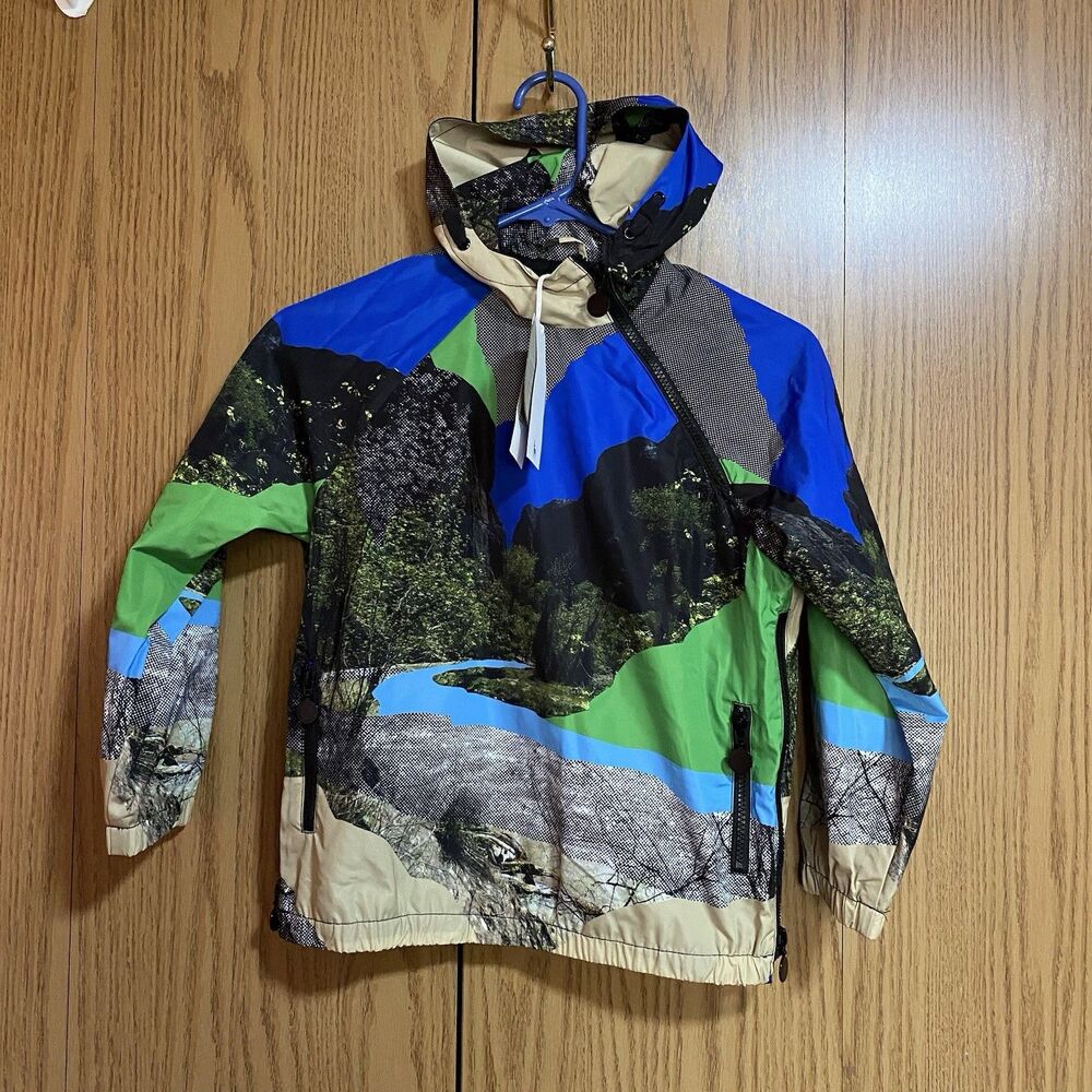NWT Stella McCartney Kid’s 8 Year Mountain Landscape Pullover Windbreaker Jacket